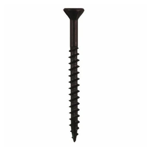 Quickscrews #8 Flat Head Assembly Screw Square Drive - Type 17 Auger Point Coarse Thread Black