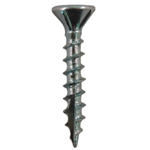 Quickscrews #8 x 1" Flat Head Assembly Screw Square Drive - Type 17 Auger Point Coarse Thread Zinc, 12613 - 11000/Box