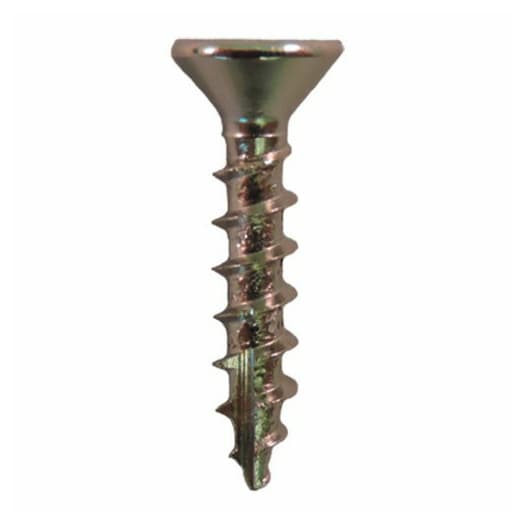 Quickscrews #6 x 5/8" Flat Head Hinge and Drawer Slide Installation Screw Square Drive - Type 17 Auger Point Coarse Thread Nickel, 13639 - 5000/Box