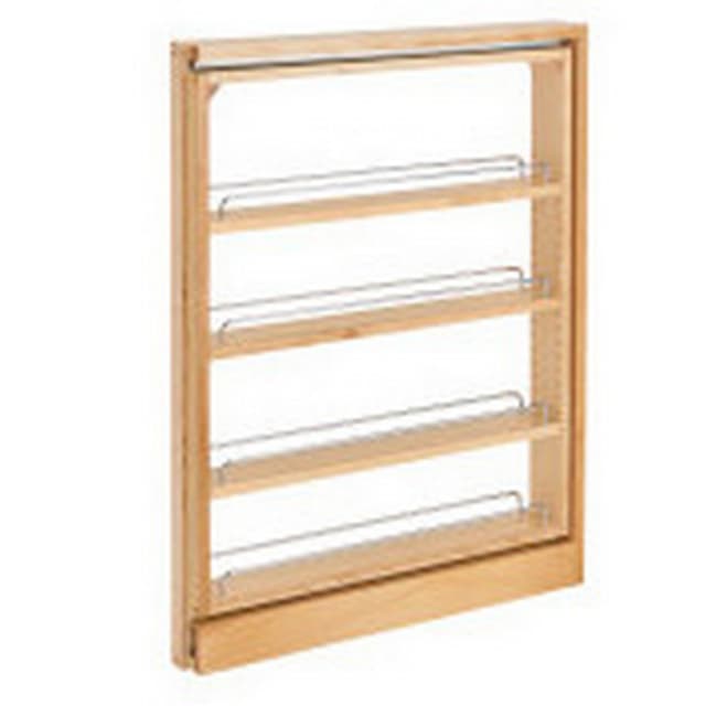 Rev-A-Shelf 432 Maple 4-Shelf Base Cabinet Fillers with Standard Slides