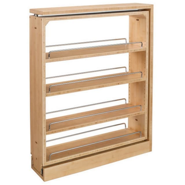Rev-A-Shelf 432 Maple 4-Shelf Base Cabinet Fillers with Standard Slides
