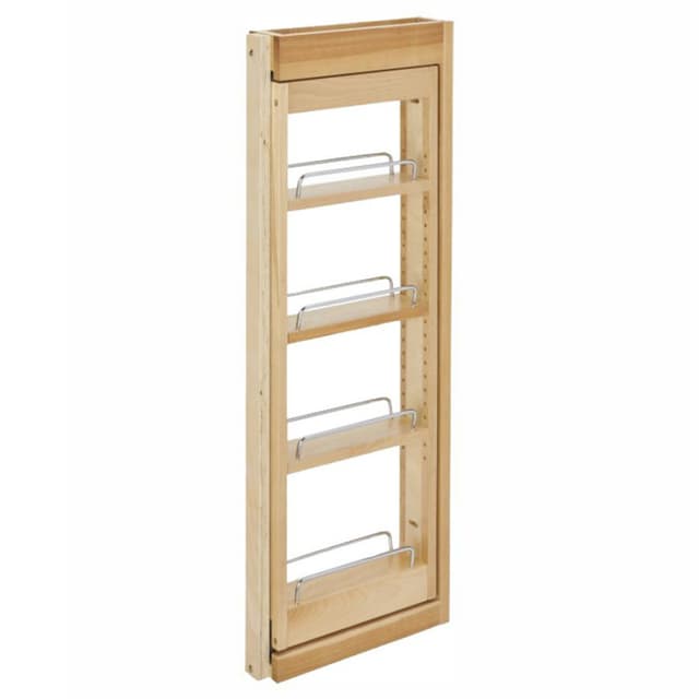 Rev-A-Shelf 432 Series 33" Tall Maple Wall Filler Full Extension Slides, Door Mount