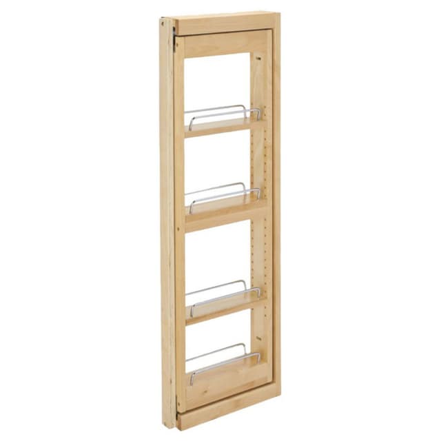 Rev-A-Shelf 432 Series 36" Tall Maple Wall Filler Full Extension Slides, Door Mount