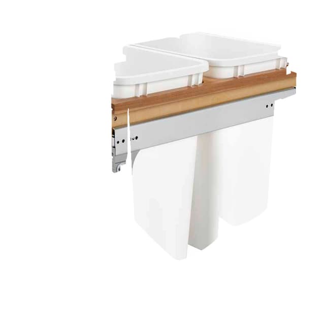 4WCTM-18DM2-162 Series Top Double Bin Mount Waste Container, Rev-A-Shelf