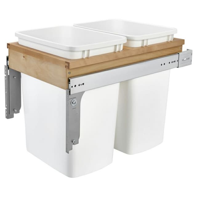 4WCTM-18DM2-175 Series Top Double Bin Mount Waste Container, Rev-A-Shelf