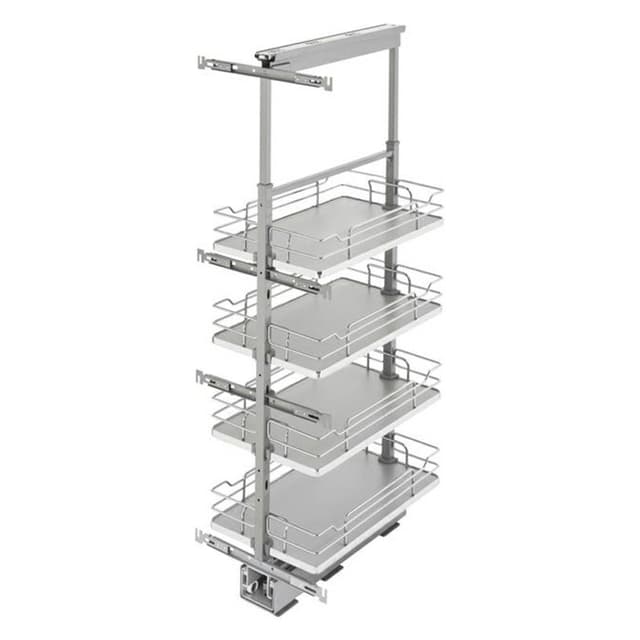 5343 Solid Bottom Gray Pantry Pullout with Soft-Close for Full-Access Cabinets, Rev-A-Shelf
