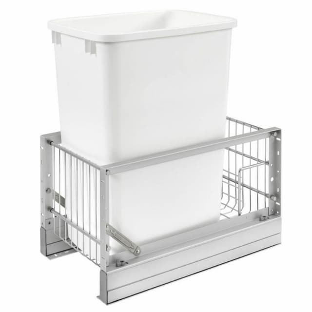 5349 Vanity Bottom Single Bin Mount Waste Container with Rev-A-Motion, Rev-A-Shelf