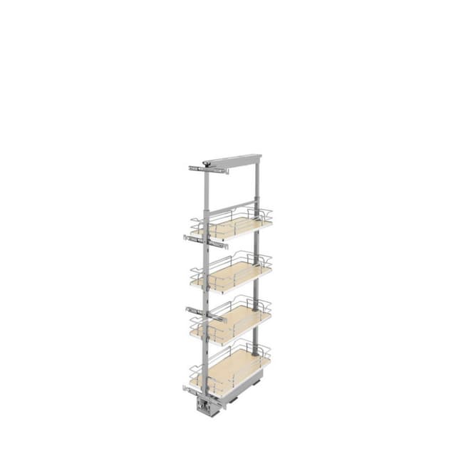 5350 Solid Bottom Maple Pantry Pullout with Soft-Close for Full-Access Cabinets, Rev-A-Shelf