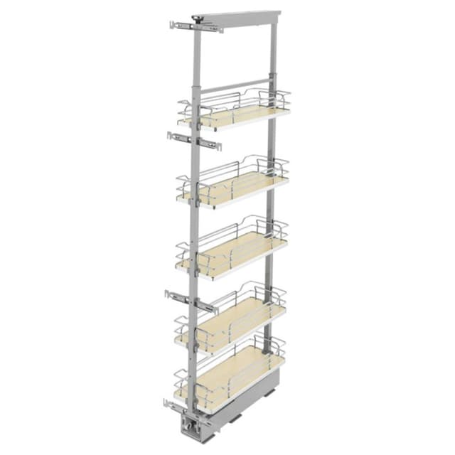 5358 Solid Bottom Maple Pantry Pullout with Soft-Close for Full-Access Cabinets, Rev-A-Shelf