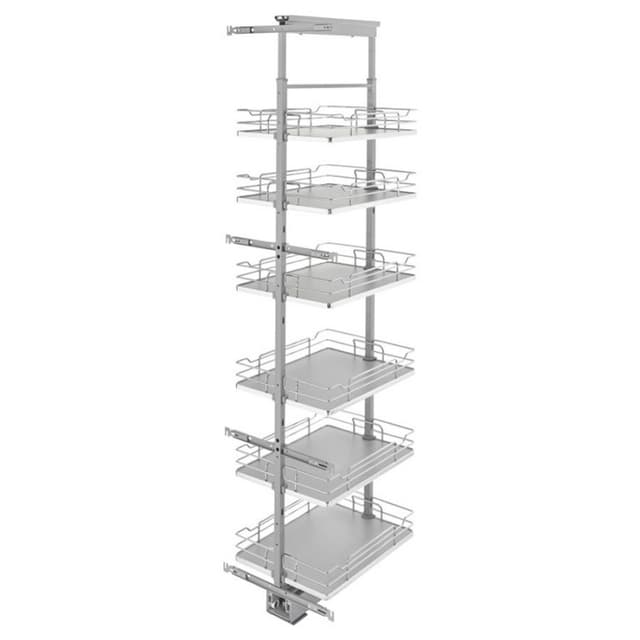 5373 Solid Bottom Gray Pantry Pullout with Soft-Close for Full-Access Cabinets, Rev-A-Shelf