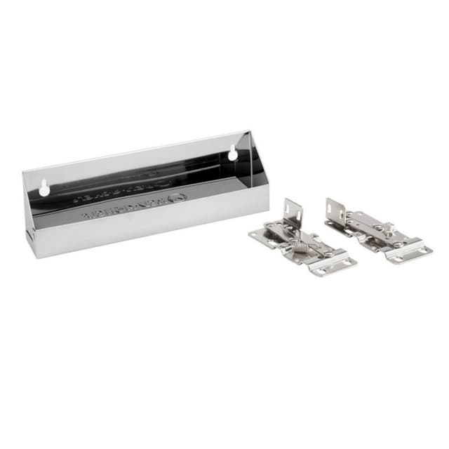 6581 Series Bulk Pack Stainless Steel Sink Front Tip-Out Tray with Hinges, Rev-A-Shelf