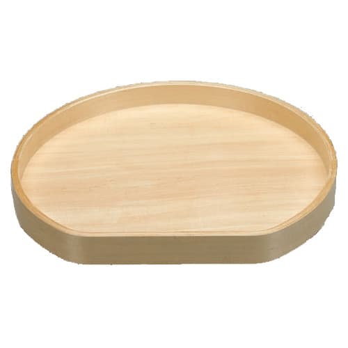 Rev-A-Shelf LD-4BW-201 Series Banded Wood D-Shape Lazy Susan Tray Only
