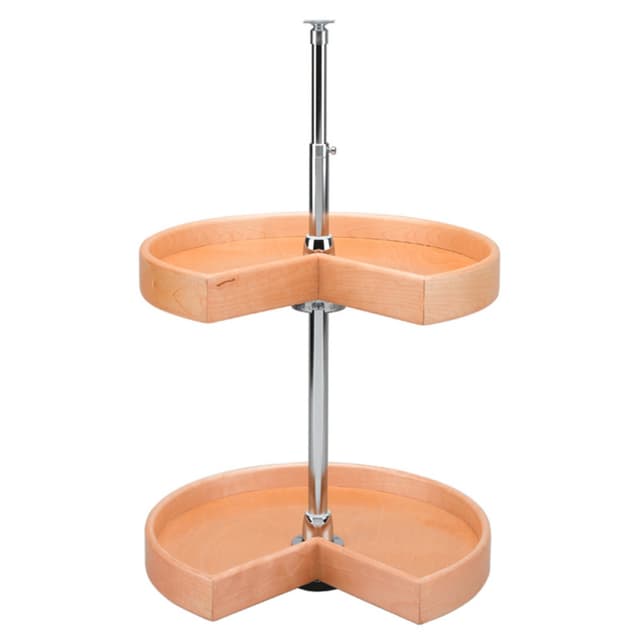 Rev-A-Shelf LD-4NW-441 Series Wood Kidney Shape Lazy Susan, Drilled Trays Only