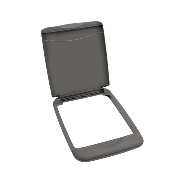 4WC-WN Series Single Bin Bottom Mount Waste Containers for 15" Cabinet, Walnut, Rev-A-Shelf