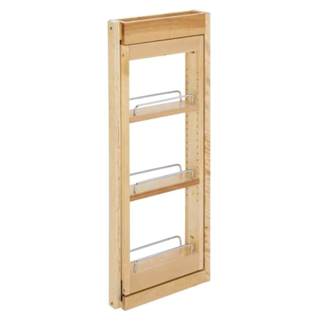 Rev-A-Shelf 432 Series 30" Tall Maple Wall Filler Full Extension Slides, Door Mount