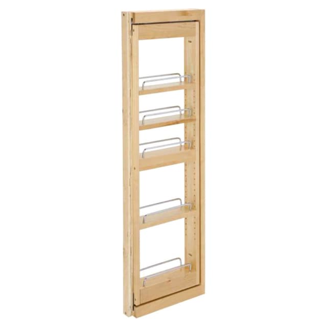 Rev-A-Shelf 432 Series 39" Tall Maple Wall Filler Full Extension Slides, Door Mount