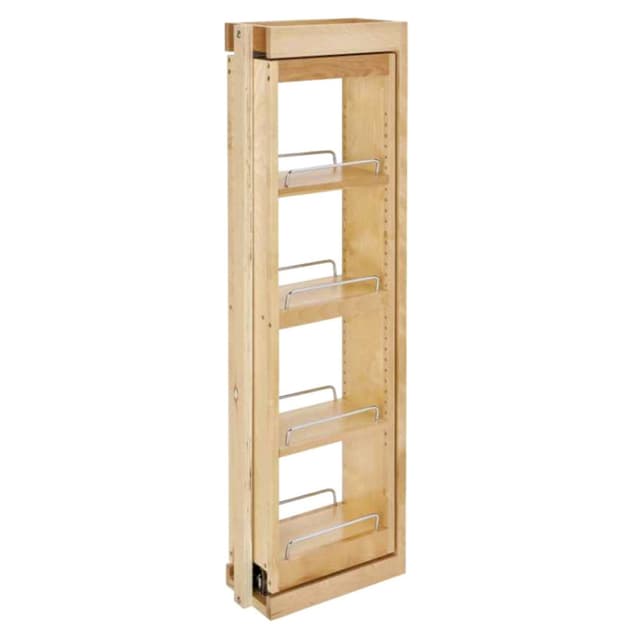 Rev-A-Shelf 432 Series 39" Tall Maple Wall Filler Full Extension Slides, Door Mount