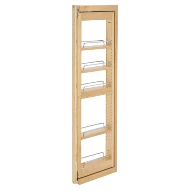Rev-A-Shelf 432 Series 42" Tall Maple Wall Filler Full Extension Slides, Door Mount