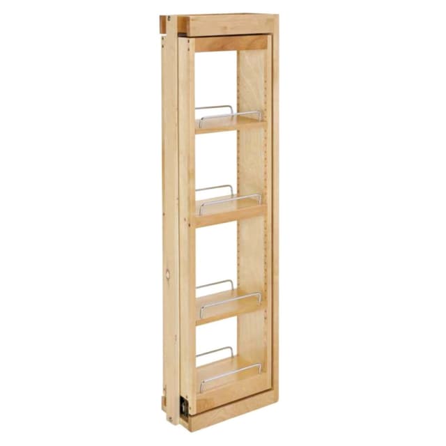 Rev-A-Shelf 432 Series 42" Tall Maple Wall Filler Full Extension Slides, Door Mount