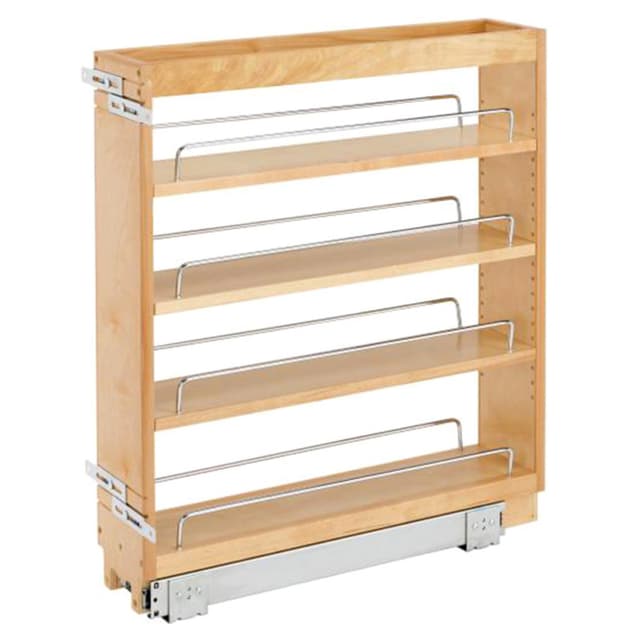 Rev-A-Shelf 448 Maple Base Cabinet Pullout Organizer with Standard Slides