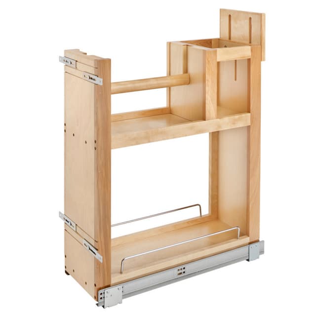 Rev-A-Shelf 448 Maple 2-Shelf Base Paper Towel Organizer with Soft-Close Slides