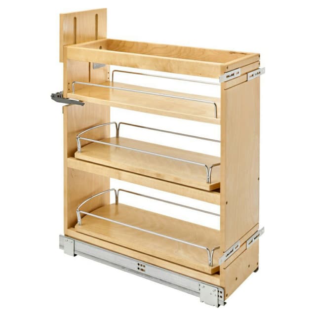 Rev-A-Shelf 448SW Maple 4-Shelf Pullout Organizer with Soft-Close Slides