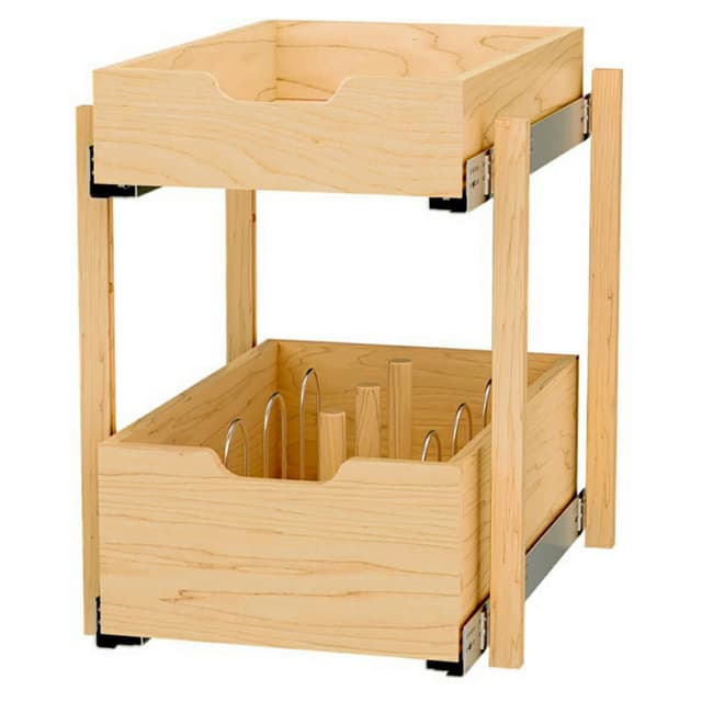 Rev-A-Shelf 4WDB Maple Pilaster System with Soft-Close Slides