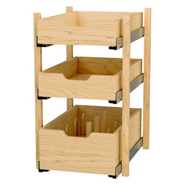 Rev-A-Shelf 4WDB Maple Pilaster System with Soft-Close Slides