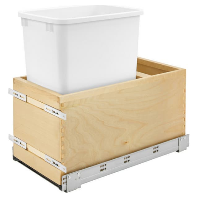 Rev-A-Shelf 4VLWCSC Series Single Bin Bottom Mount Waste Containers