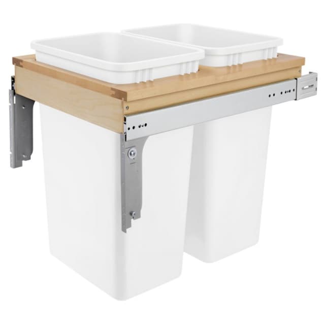 4WCTM-2150DM-2 Series Top Double Bin Mount Waste Container, Rev-A-Shelf