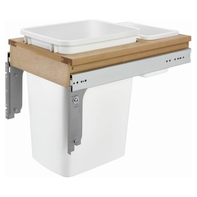 4WCTM-12DM1-343-FL Series Top Single Bin Mount Waste Container, Rev-A-Shelf