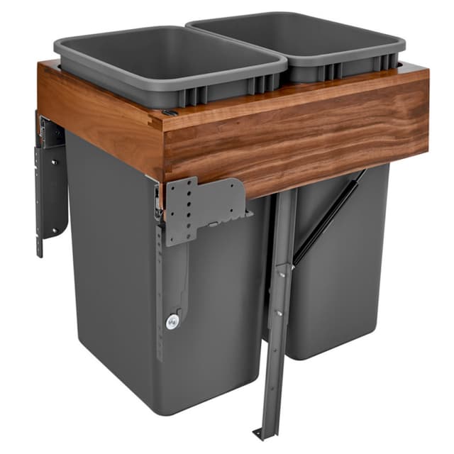 Rev-A-Shelf 4WCTM-RM Series Top Mount Walnuit Waste Container