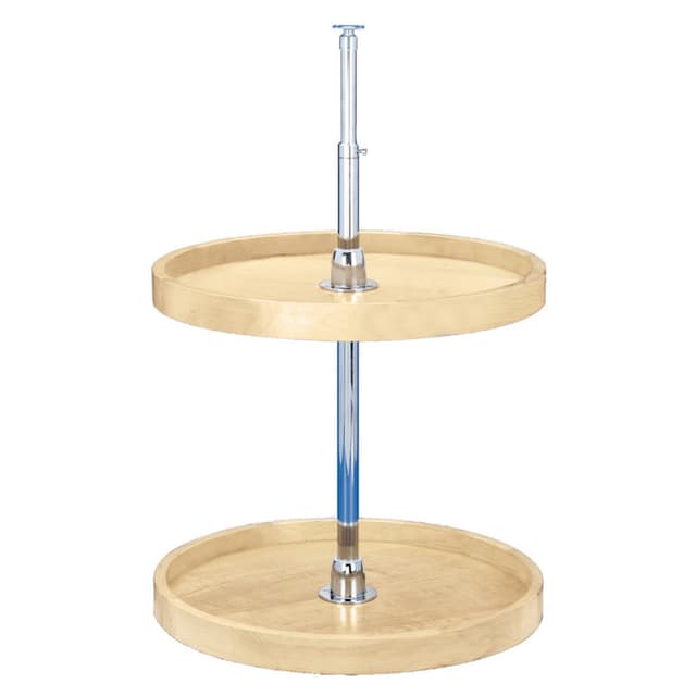 Rev-A-Shelf 4WLS-072 Series Wood Lazy Susan for Wall Cabinets, 2 Tray Set with Hardware