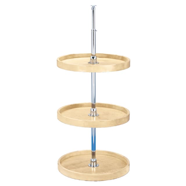 Rev-A-Shelf 4WLS-073 Series Wood Full Circle Lazy Susan 3 Tray Set with Hardware