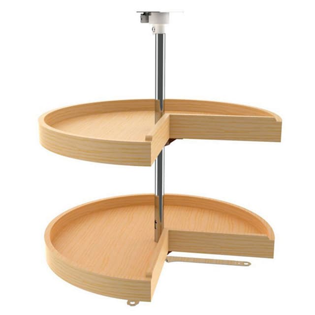 Rev-A-Shelf 4WLS-942 Series Wood Pie Cut Lazy Susan, 2 Tray Set with Hardware