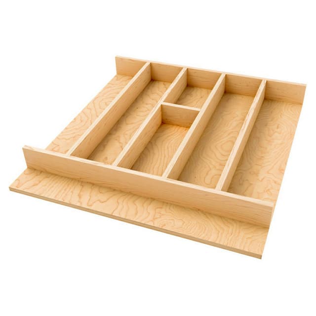 4WUT Series 2-3/8" H Wood Right Fit Utensil Drawer Insert, Rev-A-Shelf