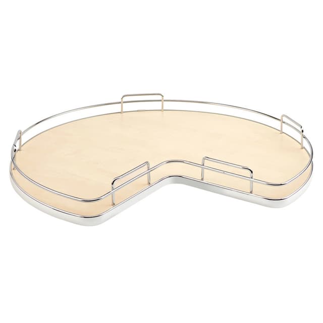 Rev-A-Shelf 53-401 Series Solid Bottom Kidney Shaped Lazy Susan Tray with Bearing