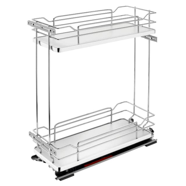 Rev-A-Shelf 5322 Gray 2-Shelf Base Cabinet Pullout Organizer with Soft-Close Slides