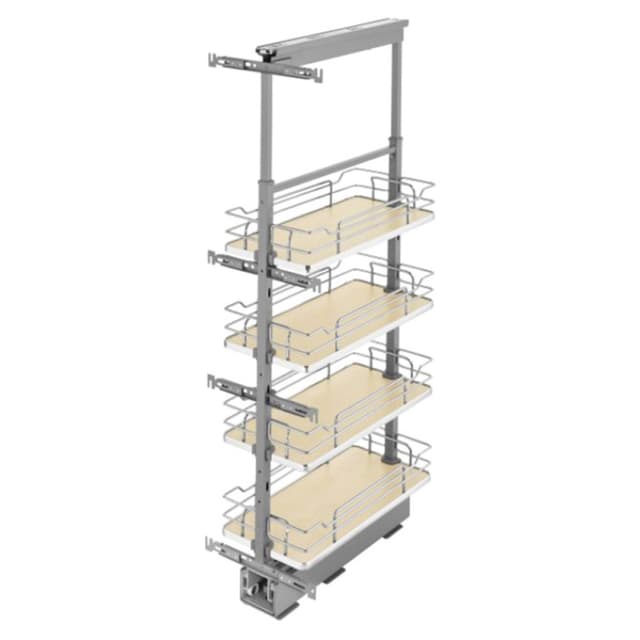 5343 Solid Bottom Maple Pantry Pullout with Soft-Close for Full-Access Cabinets, Rev-A-Shelf