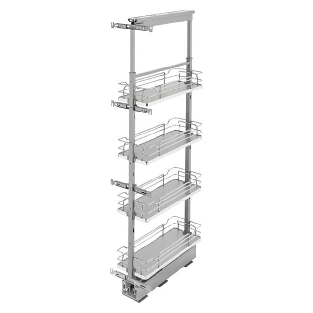 5350 Solid Bottom Gray Pantry Pullout with Soft-Close for Full-Access Cabinets, Rev-A-Shelf