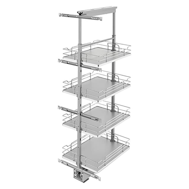 5350 Solid Bottom Gray Pantry Pullout with Soft-Close for Full-Access Cabinets, Rev-A-Shelf