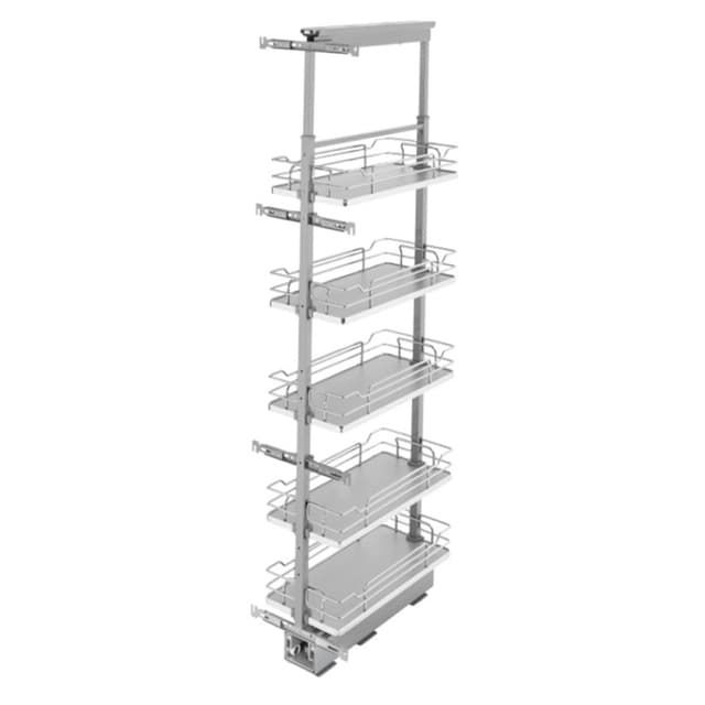 5358 Solid Bottom Gray Pantry Pullout with Soft-Close for Full-Access Cabinets, Rev-A-Shelf