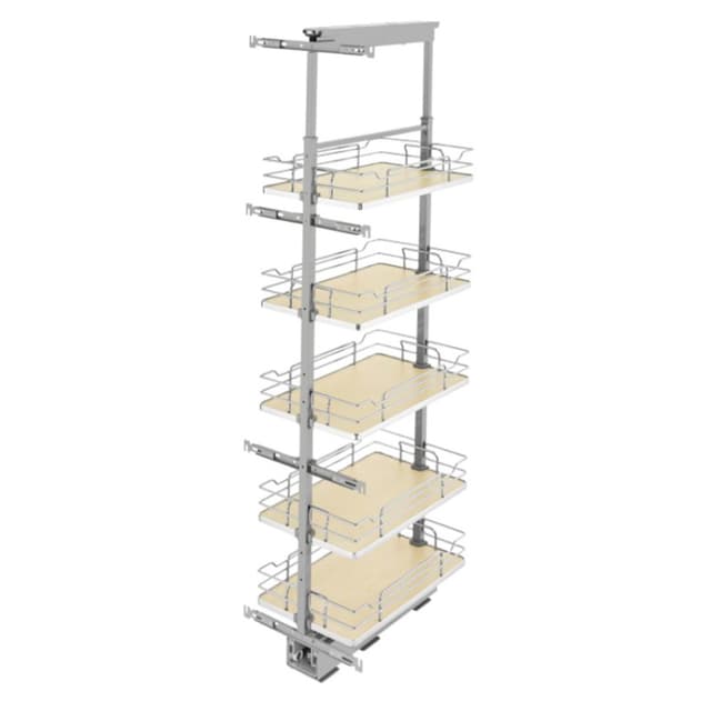 5358 Solid Bottom Maple Pantry Pullout with Soft-Close for Full-Access Cabinets, Rev-A-Shelf