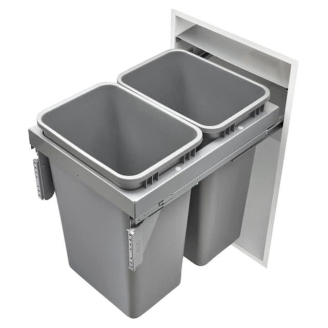 53TM Double 50 Quart Steel Top Mount Waste Container Rev-A-Shelf