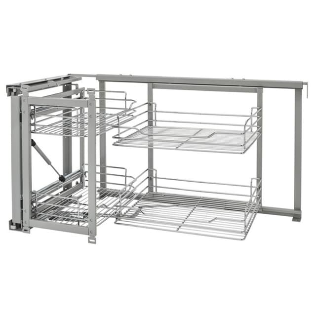 5707 Series Wire Bottom Two-Tier Blind Corner Optimizer, Rev-A-Shelf