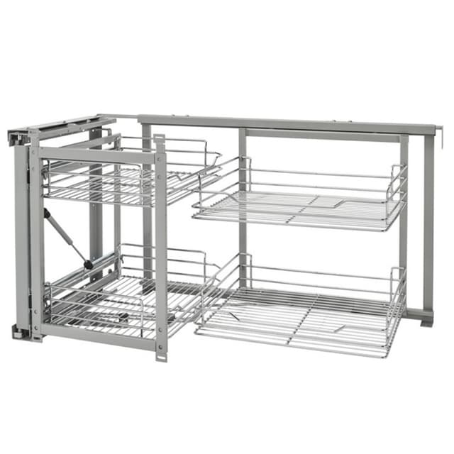 5707 Series Wire Bottom Two-Tier Blind Corner Optimizer, Rev-A-Shelf