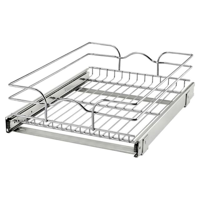 Rev-A-Shelf 5WB1 Chrome 1-Shelf Pullout Organizer with Standard Slides