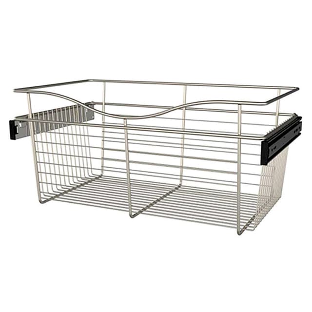 Rev-A-Shelf CB Series 24" Wide Satin Nickel Wire Pullout Baskets
