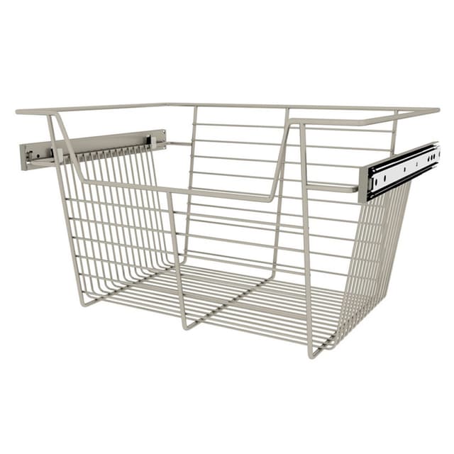 Sidelines CBSL 18" Wide Satin Nickel Closet Basket Pullout