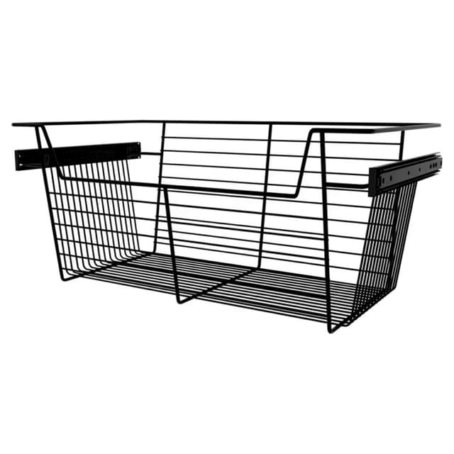 Sidelines CBSL 24" Wide Matte Black Closet Basket Pullout
